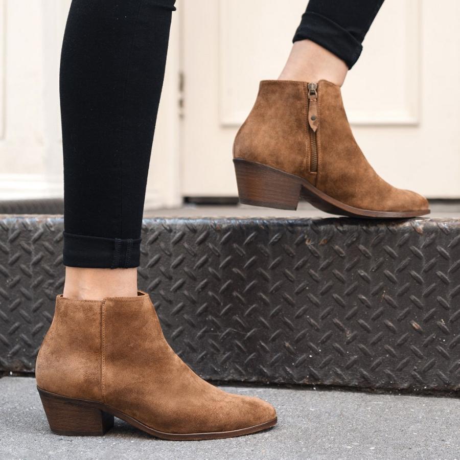 Women's Thursday Downtown Suede Booties Golden / Brown | CA355CTV