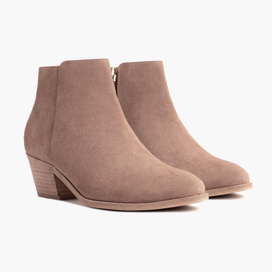 Women's Thursday Downtown Suede Booties Rose / Brown | CA356XYU