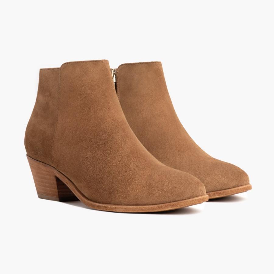 Women's Thursday Downtown Suede Booties Brown | CA391CAL