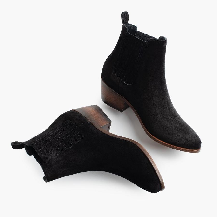 Women's Thursday Dreamer Suede Booties Black | CA382XYU