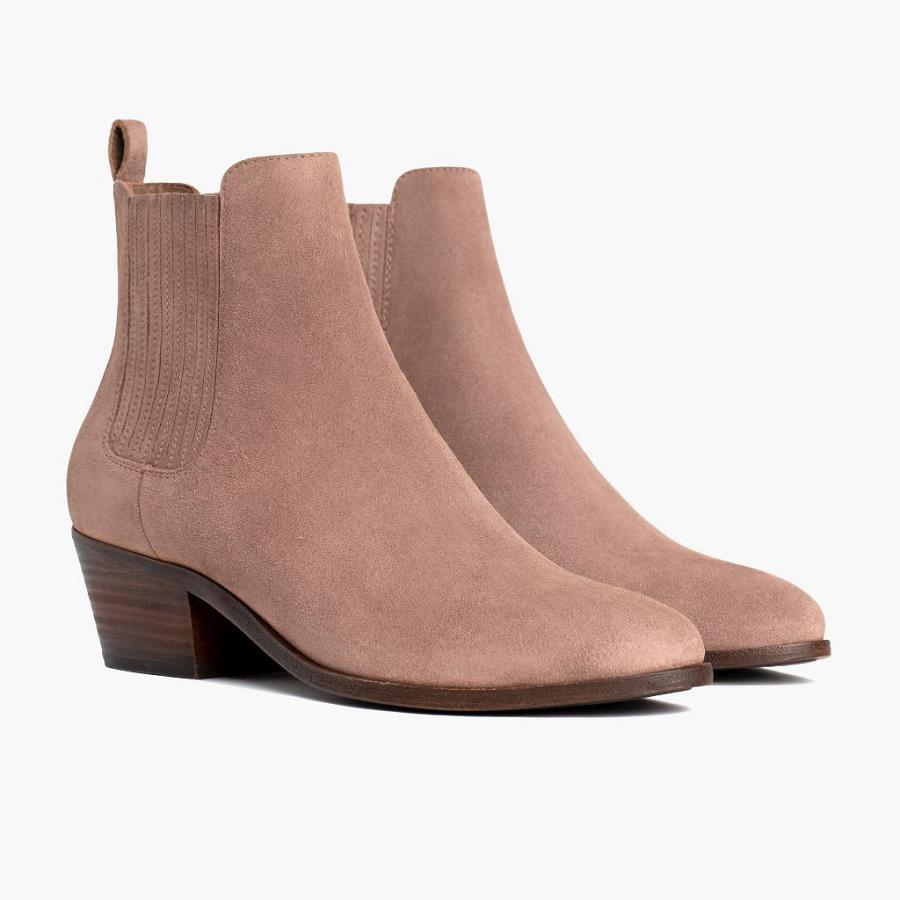 Women's Thursday Dreamer Suede Booties Rose / Brown | CA392AHK