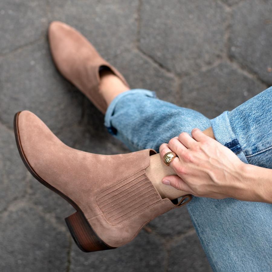 Women's Thursday Dreamer Suede Booties Rose / Brown | CA392AHK