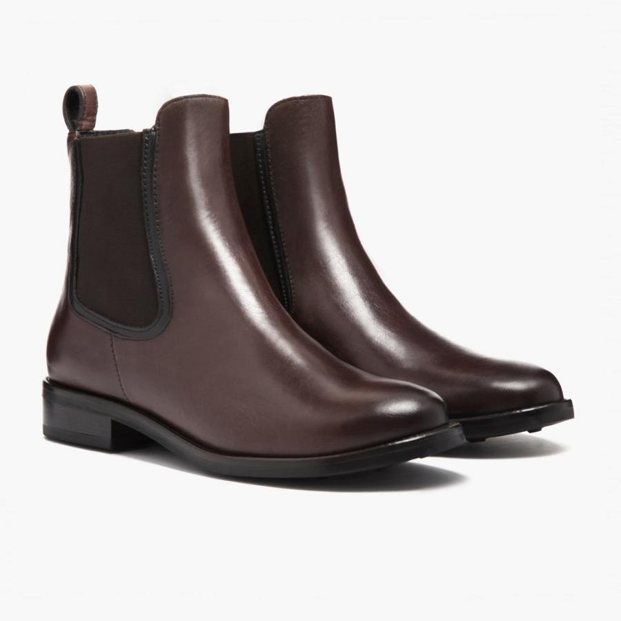 Women's Thursday Duchess Leather Chelsea Boots Brown | CA363FDN