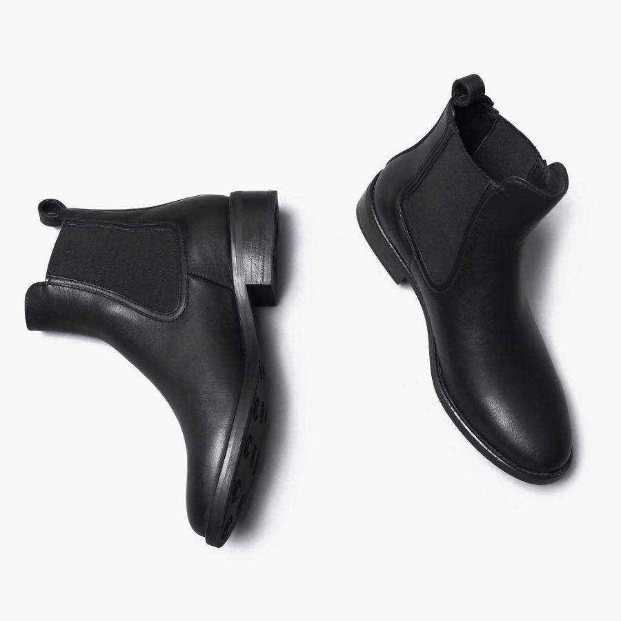 Women's Thursday Duchess Leather Chelsea Boots Black | CA365CAL