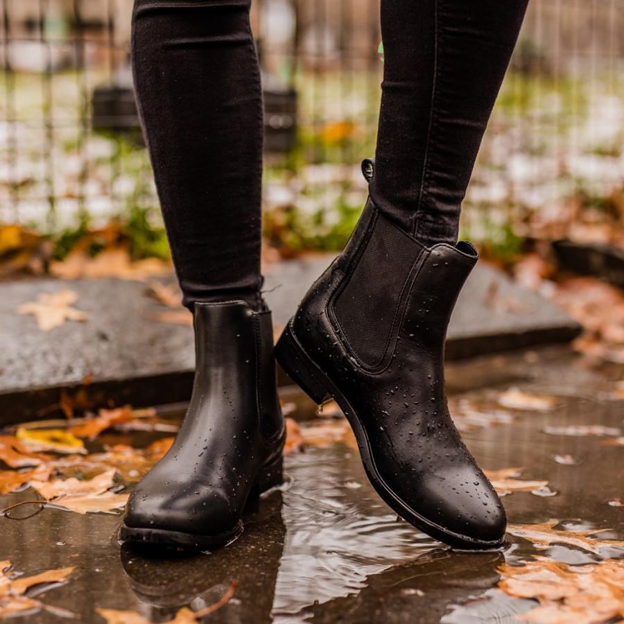 Women's Thursday Duchess Leather Chelsea Boots Black | CA365CAL