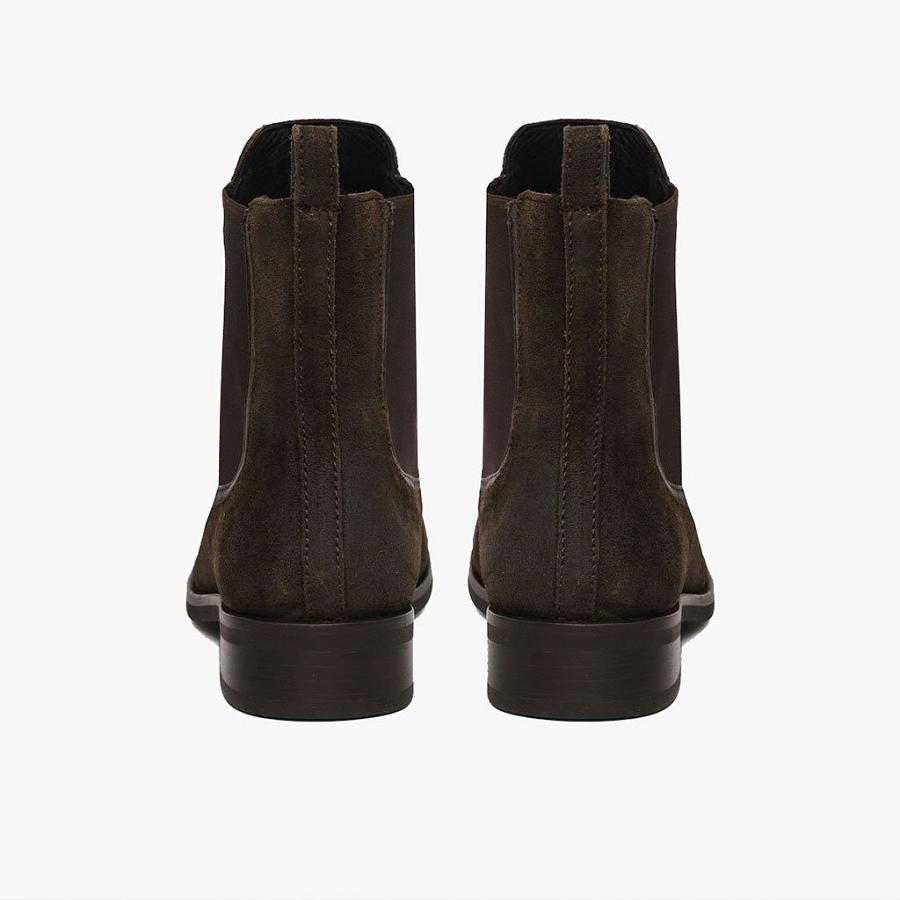 Women's Thursday Duchess Suede Chelsea Boots Dark / Olive | CA369ILH