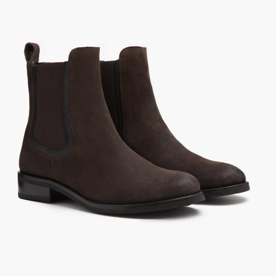 Women's Thursday Duchess Suede Chelsea Boots Dark / Brown | CA370UZG