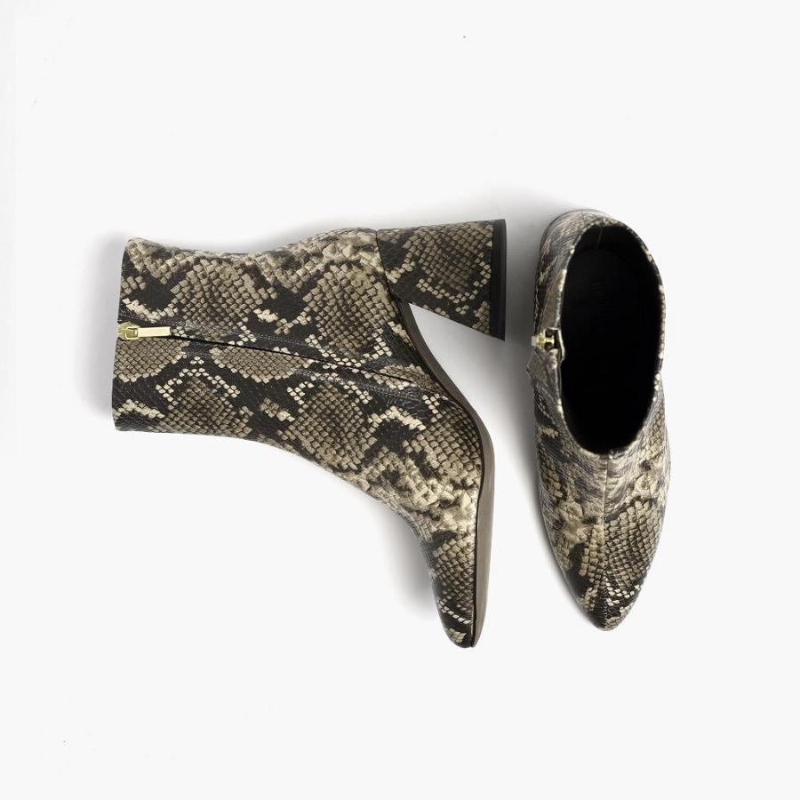 Women's Thursday Heartbreaker Leather Booties Snake | CA385KOR