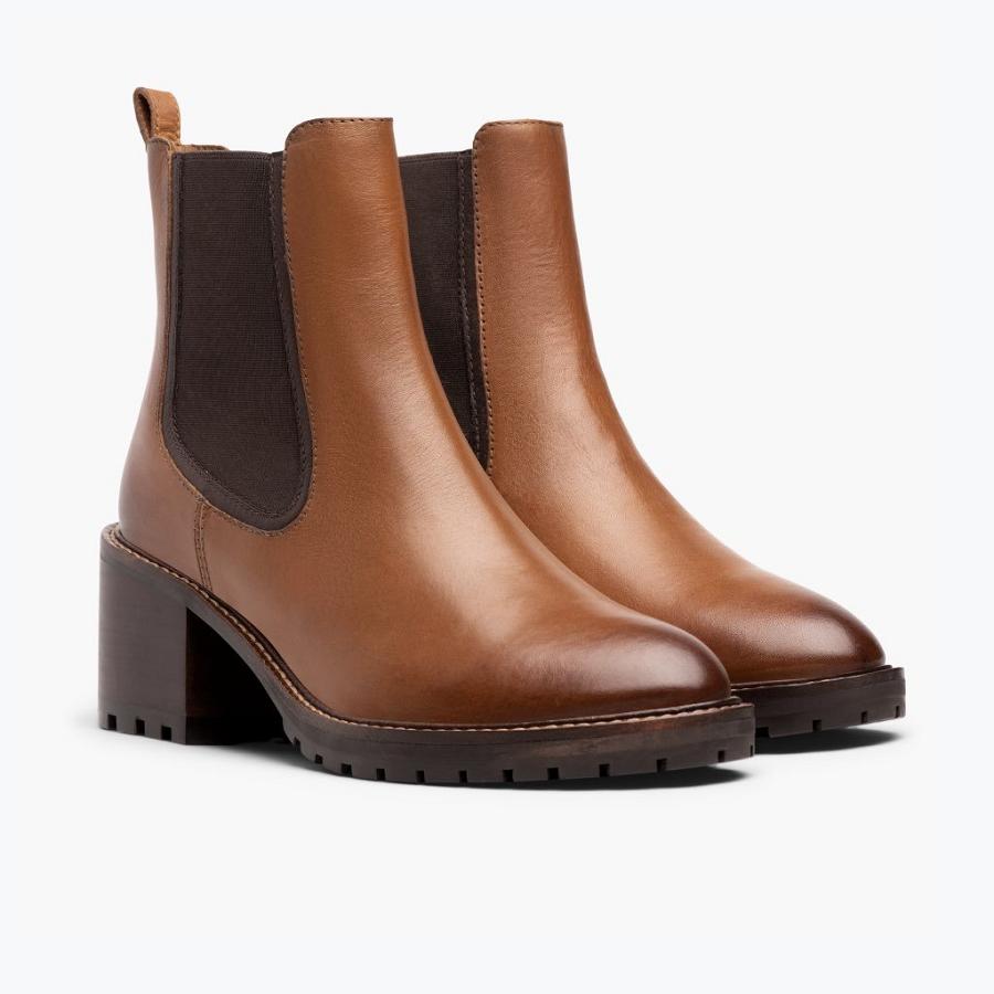 Women's Thursday Knockout Leather Chelsea Boots Brown | CA377MQZ