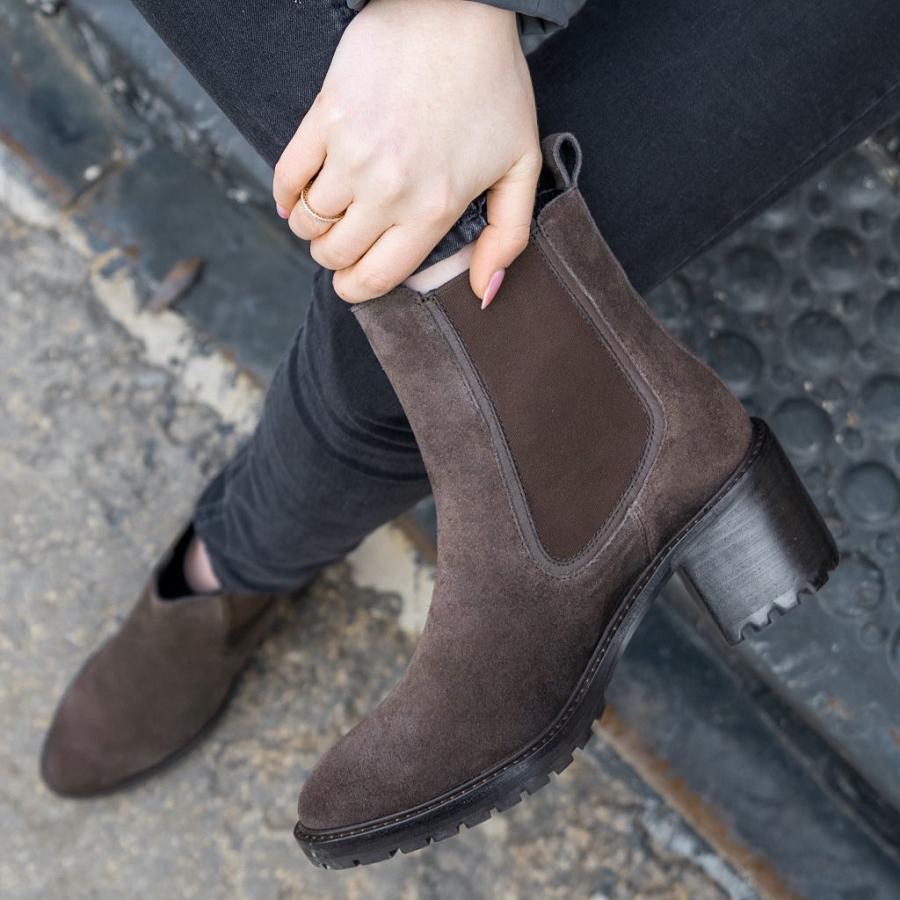 Women's Thursday Knockout Suede Boots Coffee | CA390DFM13