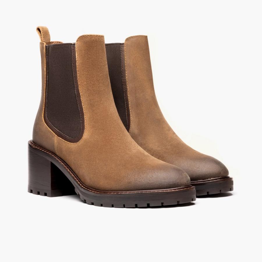 Women's Thursday Knockout Suede Chelsea Boots Brown | CA379BEX