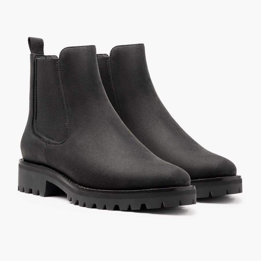 Women's Thursday Legend Leather Chelsea Boots Black | CA393PJJ