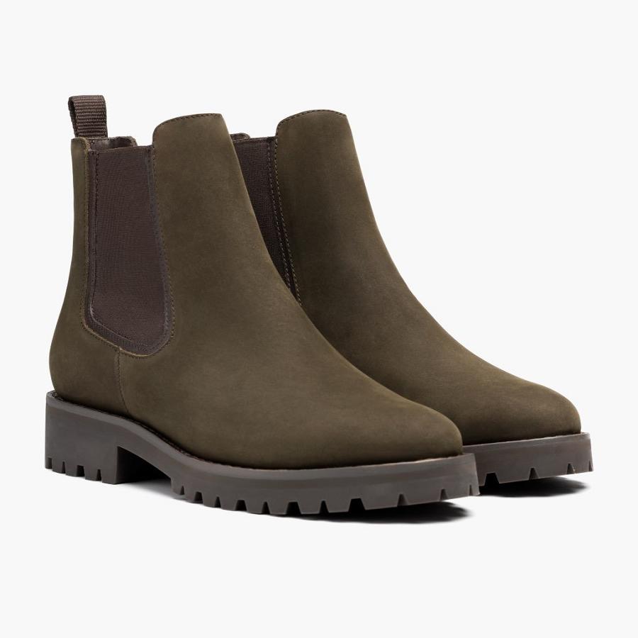 Women's Thursday Legend Nubuck Boots Olive | CA390DFM17