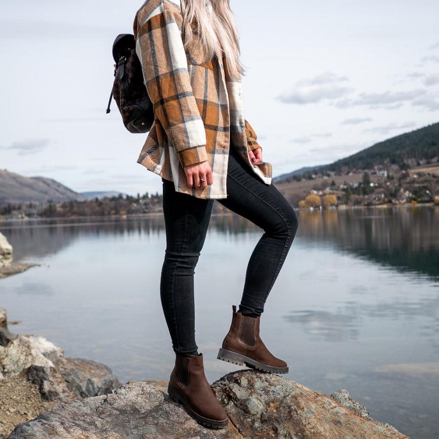 Women's Thursday Legend Nubuck Chelsea Boots Brown | CA395ILH