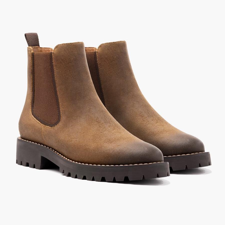 Women's Thursday Legend Suede Chelsea Boots Brown | CA396UZG