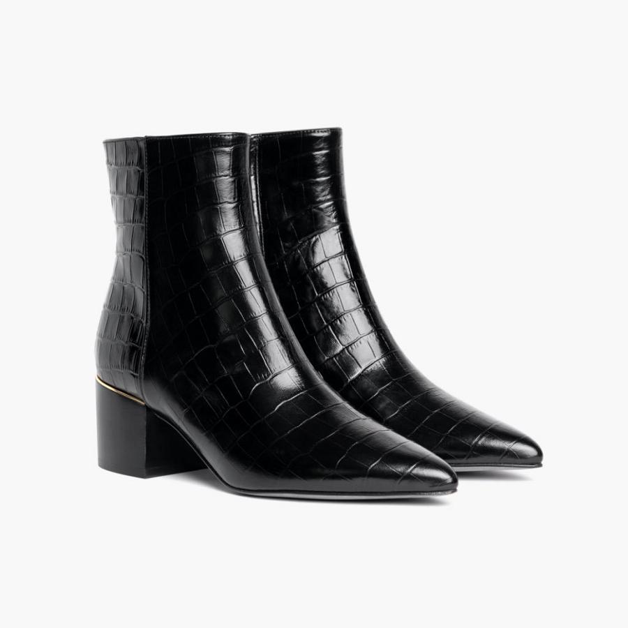 Women's Thursday Luna Leather Boots Black | CA390DFM20