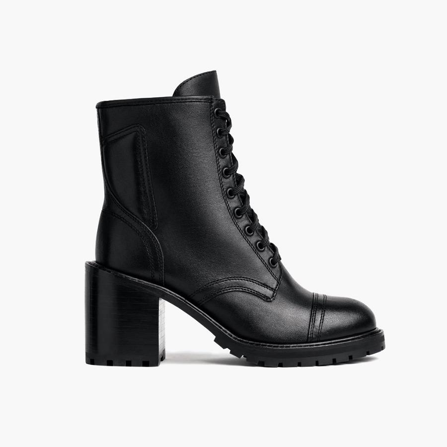 Women's Thursday Rebel Leather Boots Black | CA390DFM27