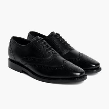 Men's Thursday Aviator Leather Dress Shoes Black | CA239ILH