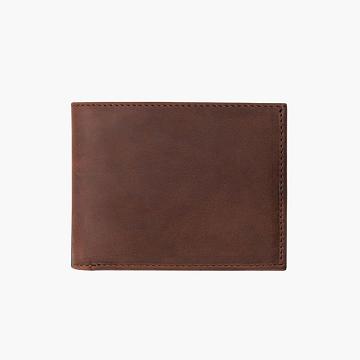 Men's Thursday Bifold Leather Wallets Coffee | CA180GSO