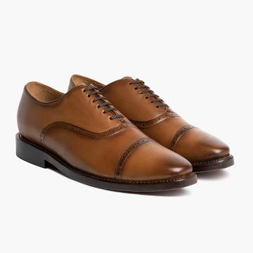 Men's Thursday Broadway Leather Dress Shoes Brown | CA241YXF