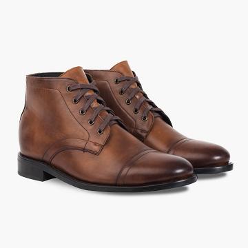 Men's Thursday Cadet Leather Lace Up Boots Brown | CA67BEX