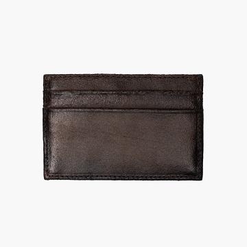 Men's Thursday Card Holder Leather Classic Wallets Coffee | CA183CAL