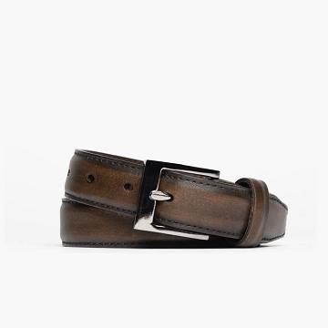 Men's Thursday Classic Leather Belts Coffee | CA294TCE