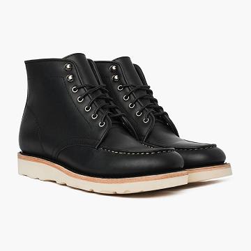 Men's Thursday Diplomat Leather Lace Up Boots Black | CA91MQZ