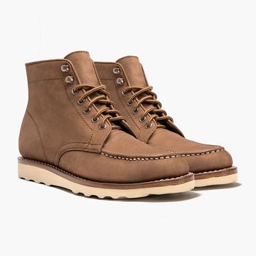 Men's Thursday Diplomat Nubuck Lace Up Boots Brown | CA95CTV