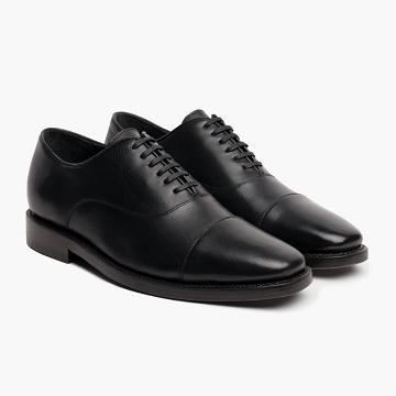 Men's Thursday Executive Leather Classic Dress Shoes Black | CA249BEX