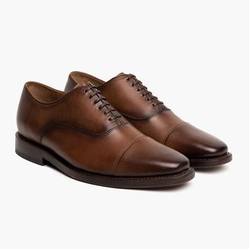 Men's Thursday Executive Leather Rugged & Resilient Dress Shoes Brown | CA250VRW