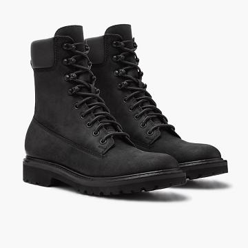 Men's Thursday Explorer Leather Boots Black | CA164TCE