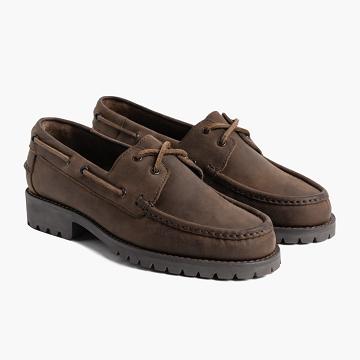 Men's Thursday Handsewn Leather Loafers Coffee | CA264OKI