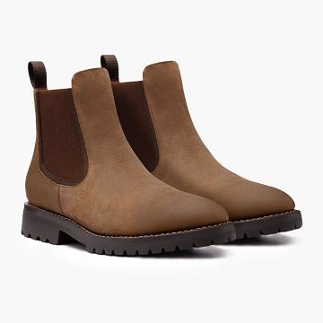 Men's Thursday Legend Suede Rugged & Resilient Boots Brown | CA197BEX