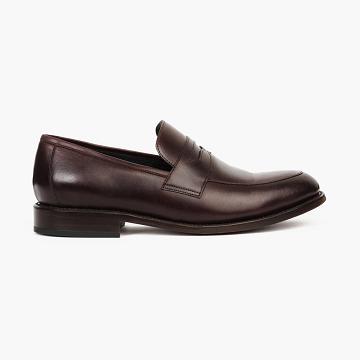 Men's Thursday Lincoln Leather Dress Shoes Coffee | CA254LIS