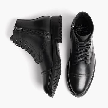 Men's Thursday Major Leather Boots Black | CA200XYU