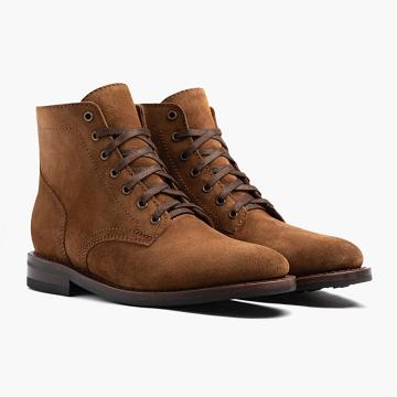 Men's Thursday President Suede Lace Up Boots Brown | CA114EBC