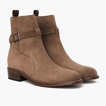 Men's Thursday Rogue Suede Chelsea Boots Brown | CA39MQZ