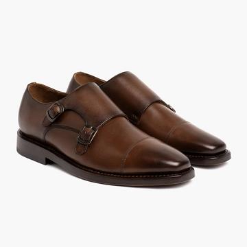 Men's Thursday Saint Leather Dress Shoes Coffee | CA257HAP