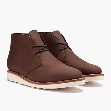 Men's Thursday Scout Leather Chukka Boots Brown | CA53CAL