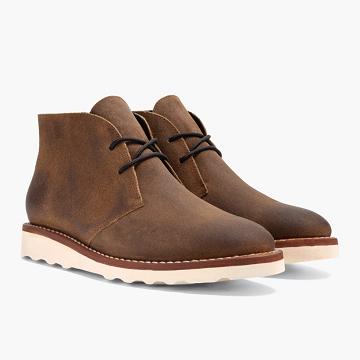 Men's Thursday Scout Nubuck Lace Up Boots Coffee | CA120VRW