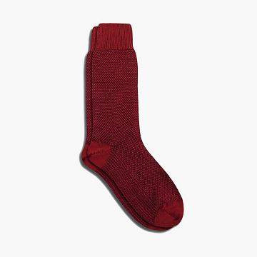 Men's Thursday Sodello Birdseye Cotton Socks Red | CA321RVD