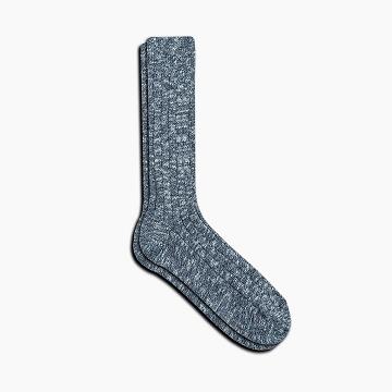 Men's Thursday Sodello Classic Boot Cotton Socks Navy | CA322EBC