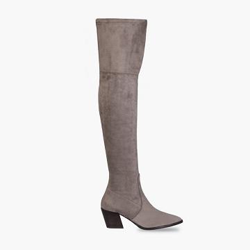 Women's Thursday Boots Tempest Suede High Heels Grey | CA419PJJ