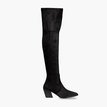 Women's Thursday Boots Tempest Suede High Heels Black | CA420OKI