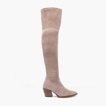 Women's Thursday Boots Tempest Suede High Heels Rose / Brown | CA421ILH