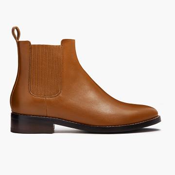 Women's Thursday Dreamer Leather Chelsea Boots Brown | CA358LIS