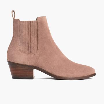 Women's Thursday Dreamer Suede Chelsea Boots Rose / Brown | CA359KOR