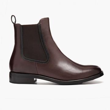 Women's Thursday Duchess Leather Chelsea Boots Brown | CA363FDN