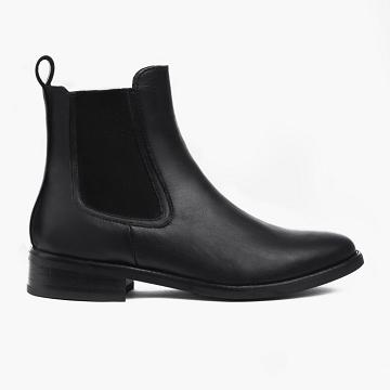 Women's Thursday Duchess Leather Chelsea Boots Black | CA365CAL